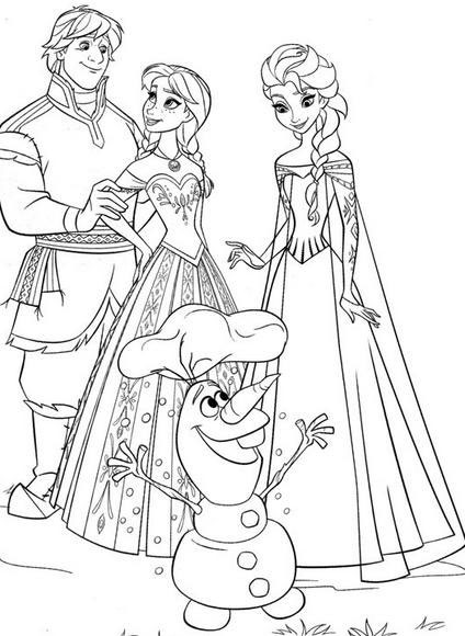 Elsa, Kral, Olaf Boyama Çıktısı Al